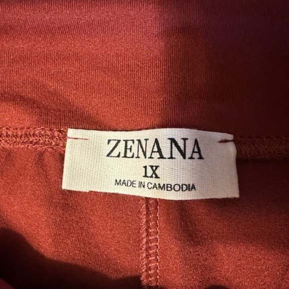 Fired Brick Wide Waistband MOTO Leggings (2) - Picture 6 of 7